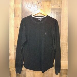 Volcom Stone Men's Black Long Sleeve Thermal Shirt Size Large
